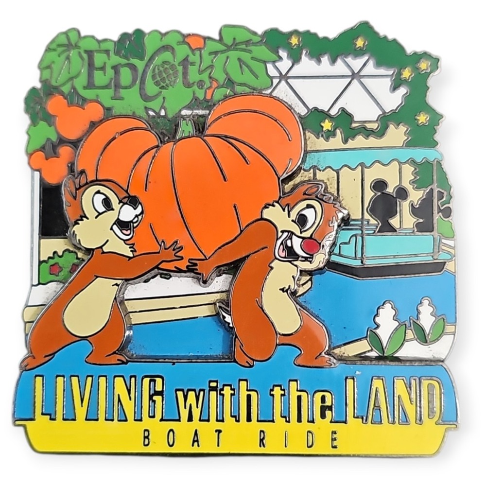 DISNEY PIN 3D CHIP & DALEβ PUMPKIN FROM LIVING WITH THE LAND BOAT RIDE AT EPCOT